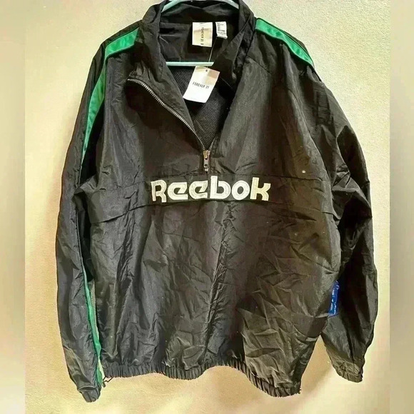 NEW | Reebok x F21 Graphic Anorak Quarter Zip Jacket | Black | Men’s Size L - Picture 8 of 10